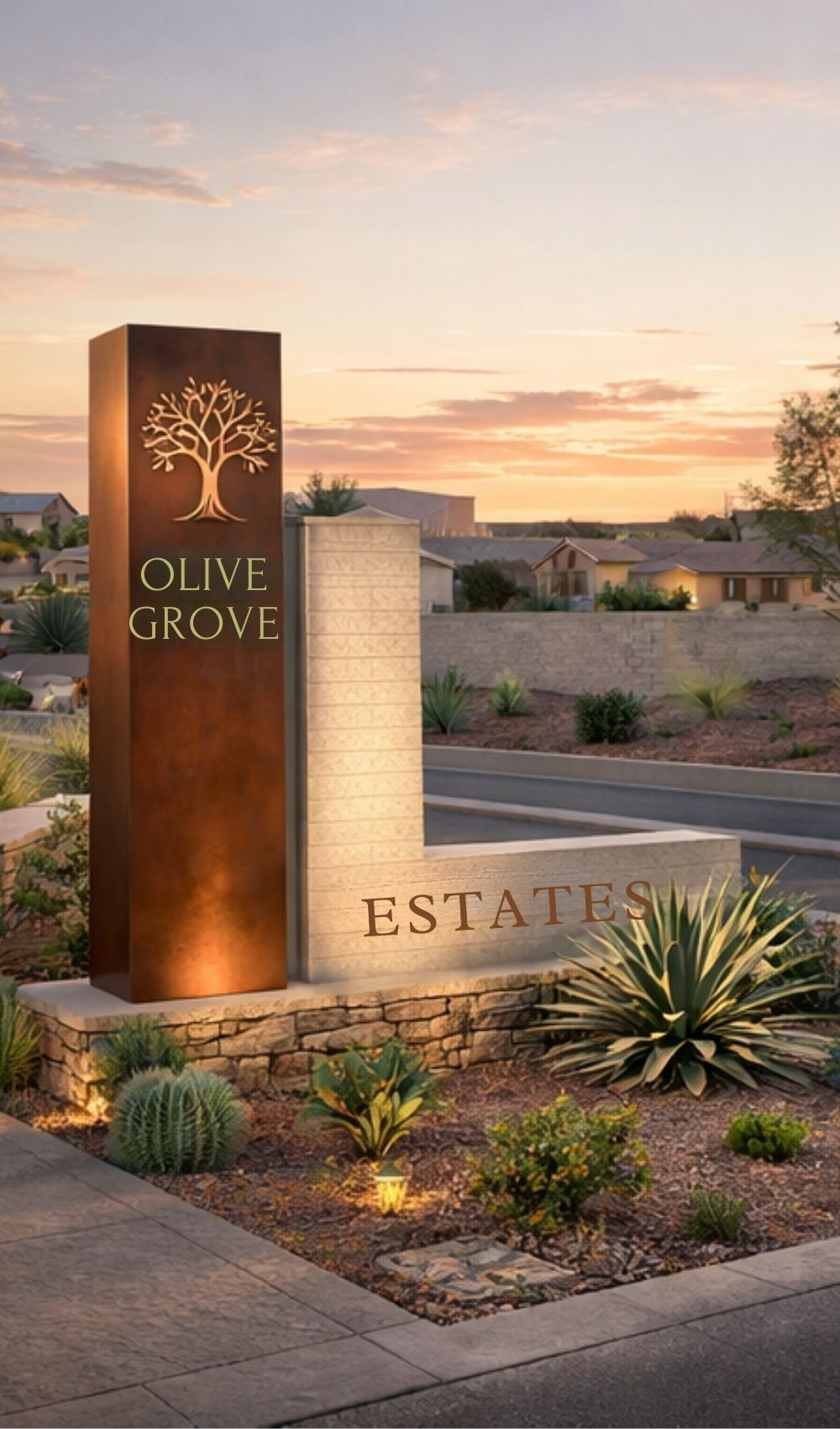 Olive Grove Estates Sign Rendering